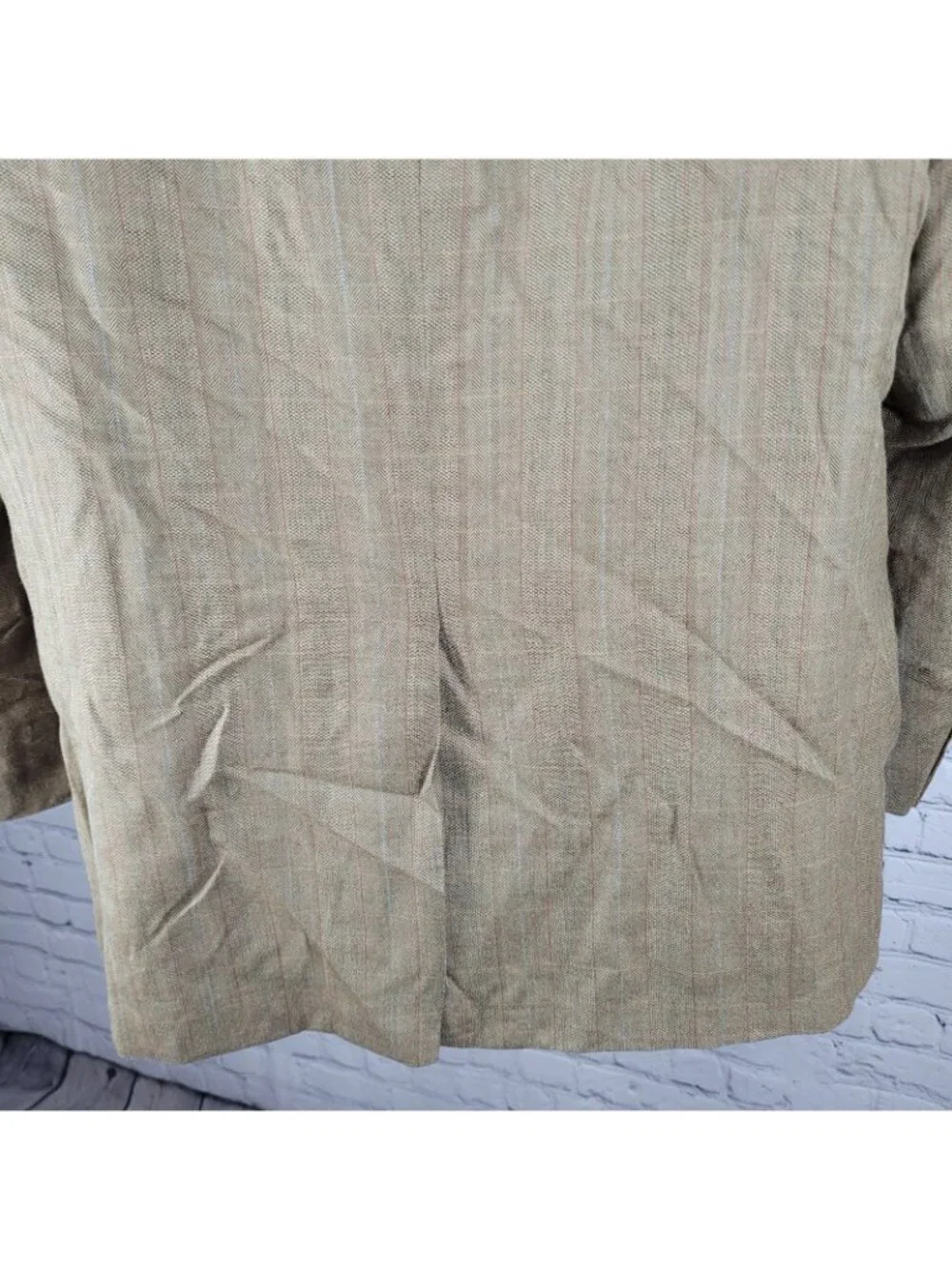 Lauren Ralph Lauren Tan Silk Wool 2 Button Vented Notch Blazer Sport Coat 43R